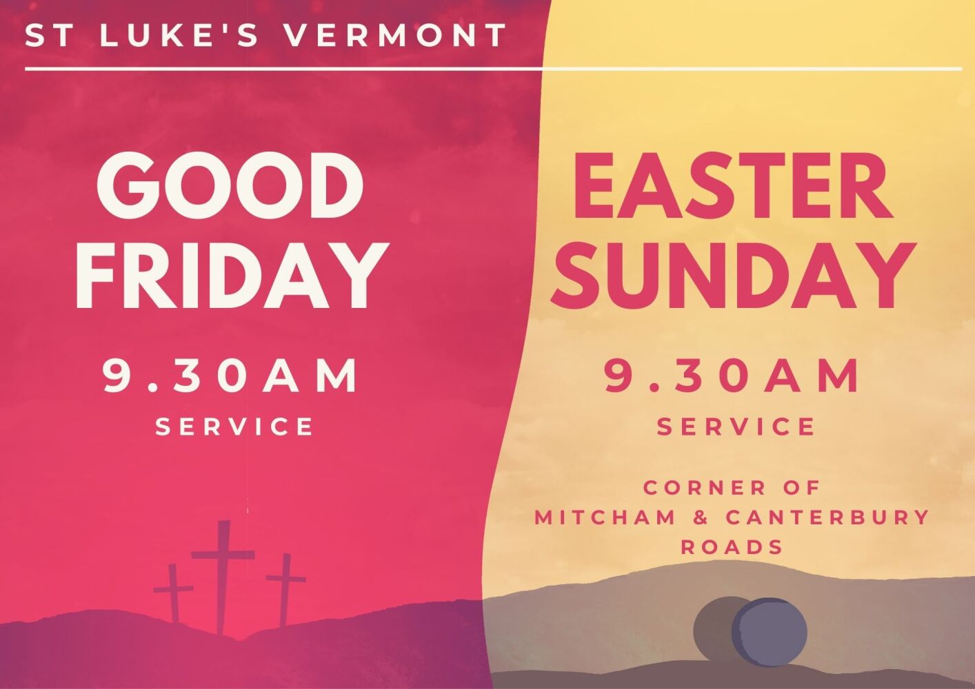 Good Friday and Easter Sunday Services