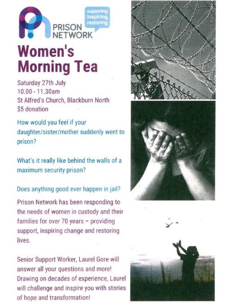 Saturday July 27 - Women's Morning Tea